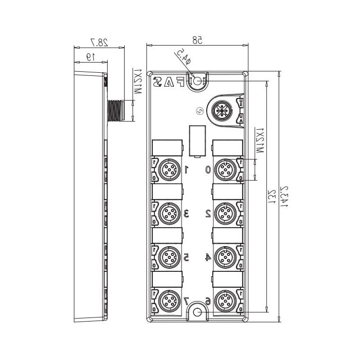 M12 interface, IO-Link Hub, PNP, 16DO, 00BC31