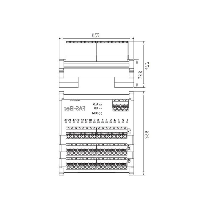 IP20， IO-Link集线器，PNP， 16DI/DO可配置，终端模块，00BH11S